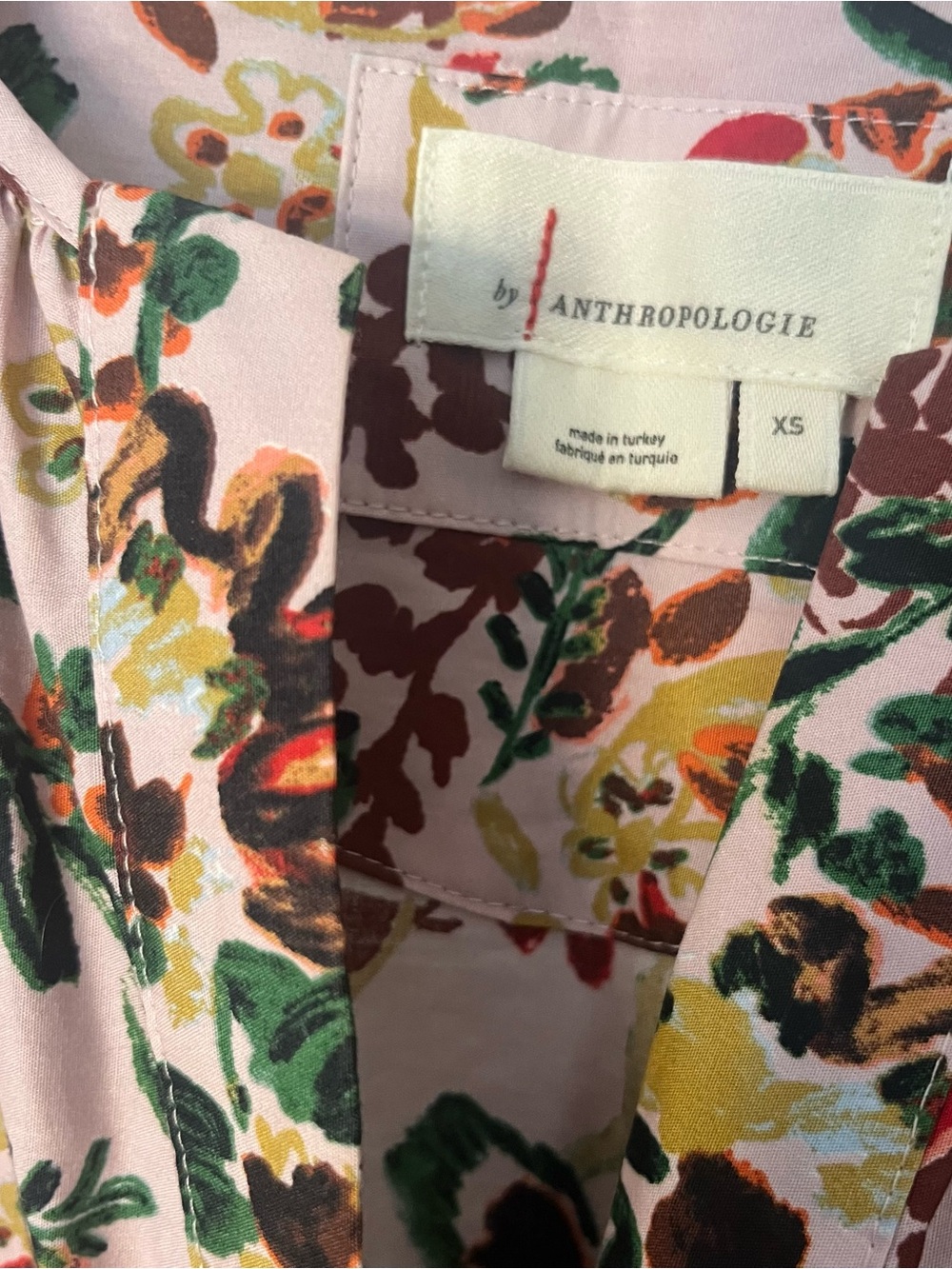 ANTHROPOLOGIE The Somerset Maxi Dress Medium Pink Floral Elastic Waist Size XS - Picture 8 of 12